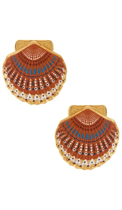 Bracha Tide Earrings In Red Multi
