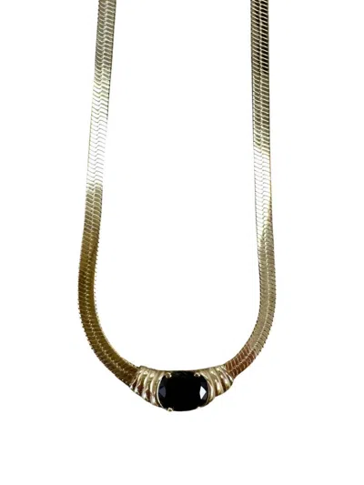 Bracha Women's Diana Necklace In Onyx In Gold