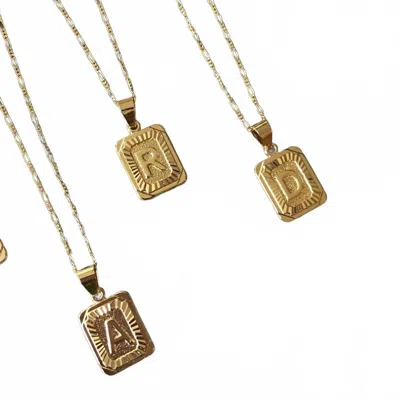 Bracha Women's Initial Card Necklace In Gold
