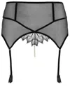 Bracli Women's Black Kyoto Suspender Brief In Black