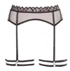 Bracli Women's Black Manhattan Harness Garter In Black