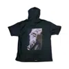 Bradford Row Black Statue Distressed Warm Up Hoodie In Black