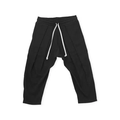 Bradford Row Men's Black Double Pleated Sweatpants