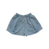 Bradford Row Women's Aphrodite Pleated Shorts - Blue In Blue