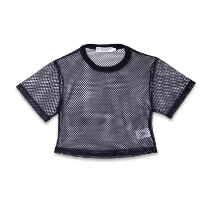 Bradford Row Women's Black Alyah Crop Mesh Tee
