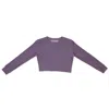 Bradford Row Women's Pink / Purple Aliki Cropped Long Sleeve - Pink & Purple In Pink/purple