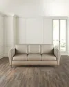 Bradington-young Brooklyn Leather Sofa, 84" In Cement Grey