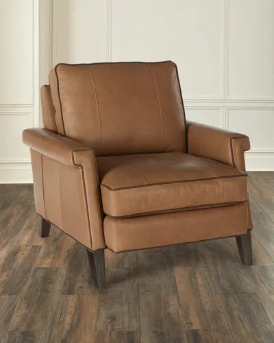 Bradington-young Emerysen Leather Club Chair In Khaki