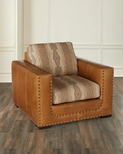 Bradington-young Peralta Leather Chair In Light Brown
