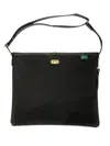 Brady Leather-trimmed Shoulder Bag In Black