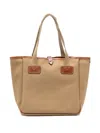 Brady Leather-trimmed Tote Bag In Brown