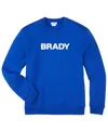 Brady Men's   Blue Wordmark Pullover Sweatshirt In  Blue