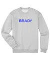 Brady Men's  Gray Wordmark Pullover Sweatshirt In Gray