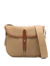 Brady Stour Leather-trimmed Satchel In Brown
