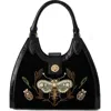 Brahmin Adrian Beaded Velvet Top Handle Bag