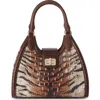 Brahmin Adrian Croc Embossed Leather Shoulder Bag