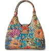 Brahmin Adrian Croc Embossed Leather Shoulder Bag