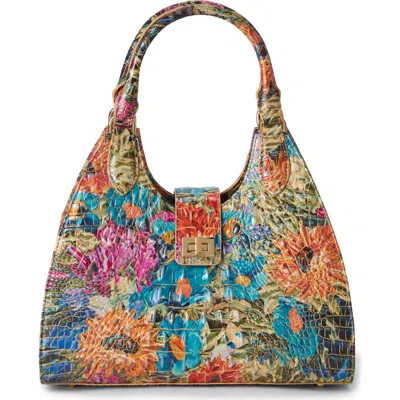 Brahmin Adrian Croc Embossed Leather Shoulder Bag