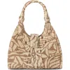 Brahmin Adrian Croc Embossed Leather Shoulder Bag In Brown