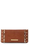 Brahmin 'ady' Croc Embossed Continental Wallet In Brown