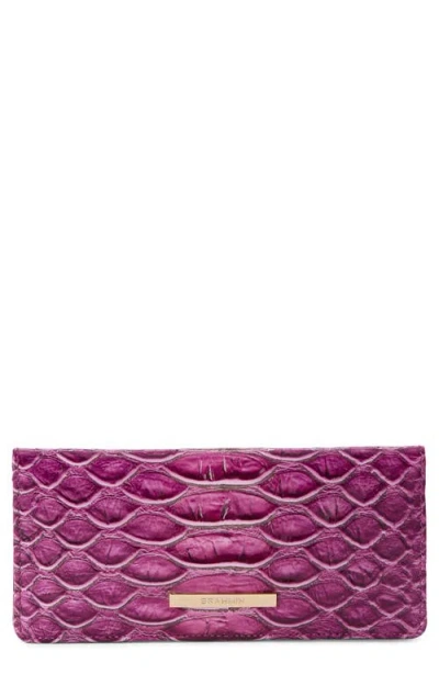 Brahmin 'ady' Croc Embossed Continental Wallet