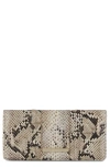 Brahmin 'ady' Croc Embossed Continental Wallet In Beige