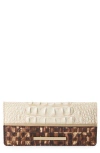 Brahmin 'ady' Croc Embossed Continental Wallet In Brown