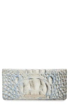 Brahmin 'ady' Croc Embossed Continental Wallet In Gray