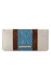 Brahmin 'ady' Croc Embossed Continental Wallet In Multi
