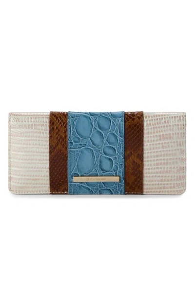 Brahmin 'ady' Croc Embossed Continental Wallet In Multi