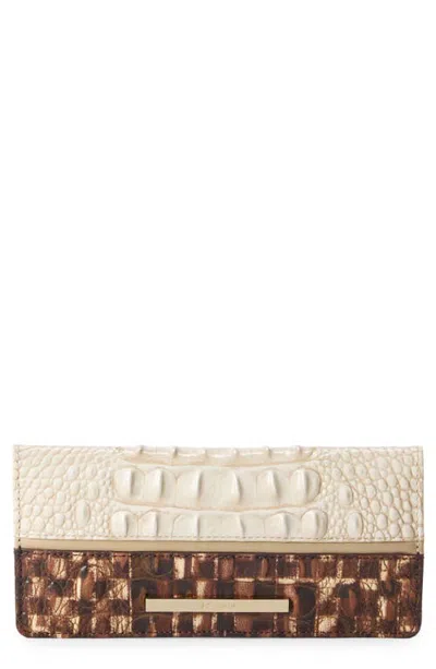 Brahmin 'ady' Croc Embossed Continental Wallet In Multi