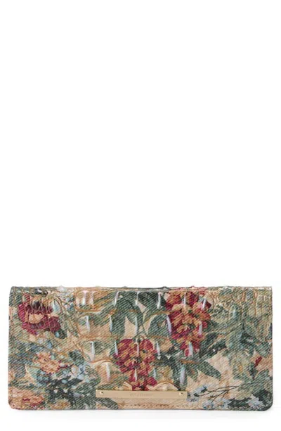 Brahmin Ady Croc Embossed Leather Wallet In Heirloom Garden