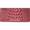 Brahmin Ady Croc Embossed Leather Wallet In Red
