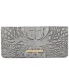 Brahmin 'ady' Croc Embossed Continental Wallet In Fairest Gr