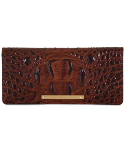Brahmin Ady Leather Bifold Wallet In Pecan Melbourne,gold