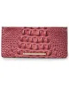 Brahmin Ady Croc Embossed Leather Wallet In Brown