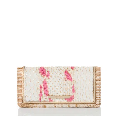 Brahmin Ady Wallet Apricot Rose Valentia In White
