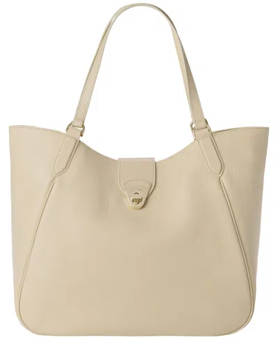 Brahmin Aliza Basel Large Leather Tote Handbag In Ivory