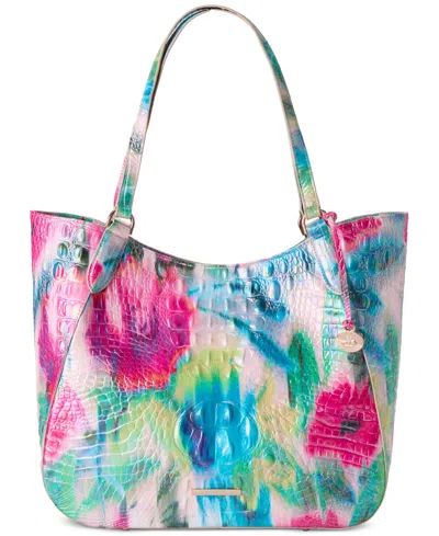 Brahmin Aliza Impression Melbourne Leather Tote In Gold
