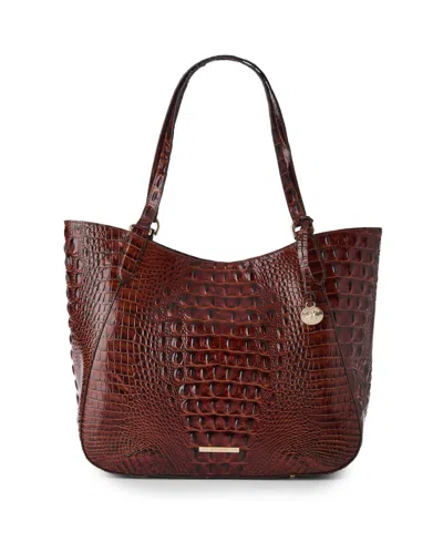 Brahmin Aliza Melbourne Large Leather Tote In Brown