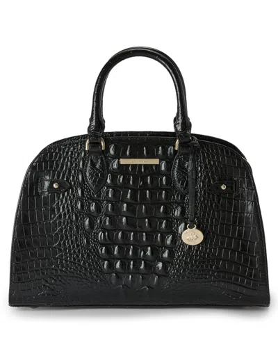 Brahmin Angelina Melbourne Medium Leather Satchel Bag In Black