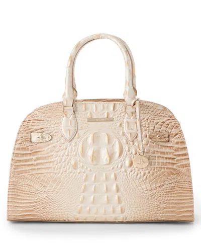 Brahmin Angelina Melbourne Medium Leather Satchel Bag In Contour