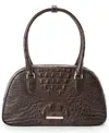 Brahmin Angie Alden Road Leather Medium Satchel Bag In Brown
