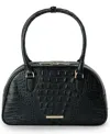 Brahmin Angie Alden Road Leather Medium Satchel Bag In Black