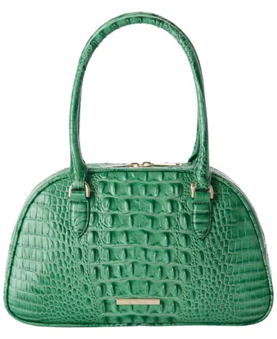 Brahmin Angie Alden Road Leather Medium Satchel Bag In Green