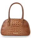 Brahmin Angie Alden Road Medium Leather Dome Satchel Handbag In Brown