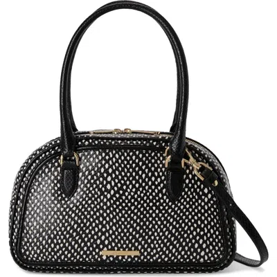 Brahmin Angie Leather Barrel Bag In Black