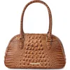 Brahmin Angie Leather Barrel Bag In Orange