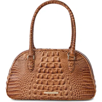 Brahmin Angie Leather Barrel Bag In Brown