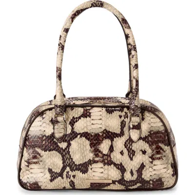 Brahmin Angie Leather Barrel Bag In Brown